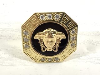 sello oro 18k con piedra con circonita