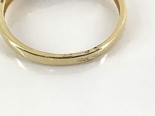 anillo oro 18k con piedra con diamante de laboratorio
