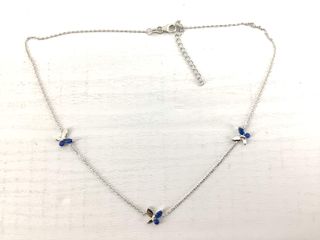 collar plata 925mm con piedra con circonita 21.5cm