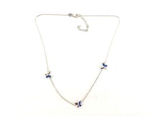 collar plata 925mm con piedra con circonita 21.5cm