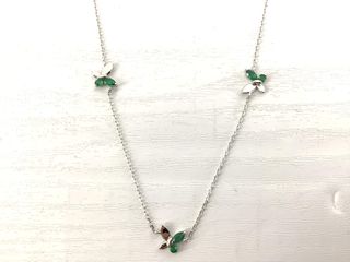 collar plata 925mm con piedra con circonita 21cm