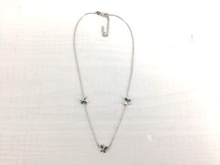 collar plata 925mm con piedra con circonita 21cm