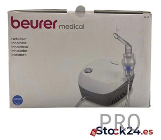 Beurer IH18L Nebulizador con Tecnología de Compresor de Aire, con Capacidad de Inhalación de 0.4 ml/min, Blanco y Gris (602.36)