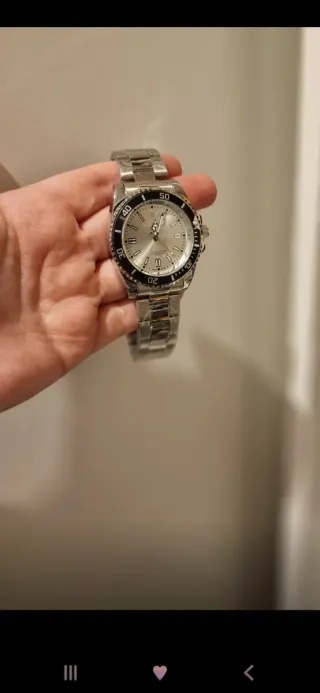 Reloj de pulsera plateado para hombre