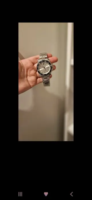 Reloj de pulsera plateado para hombre