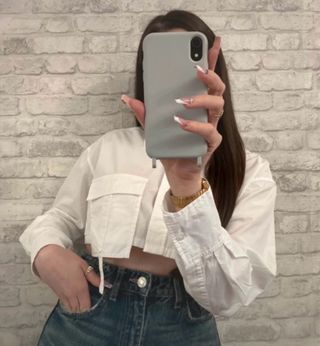 Camisa Crop Bershka