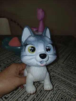 Muñeco perrito con bañera y accesorios