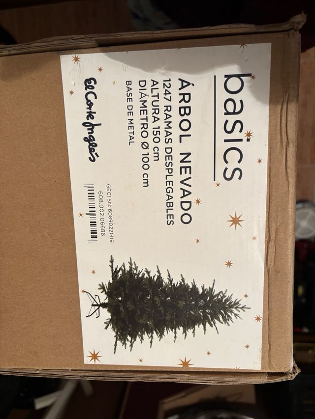 Árbol de Navidad Nevado 150cm, El Corte Inglés