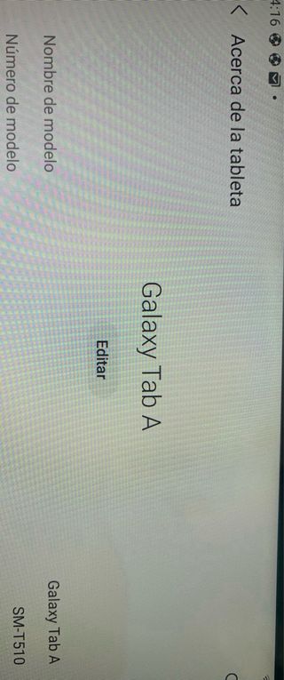 Samsung Galaxy Tab A Plata