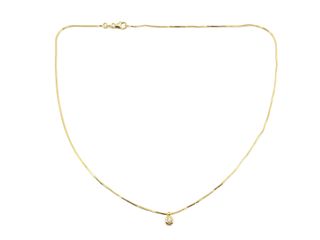 cadena oro 18k con piedra 21cm