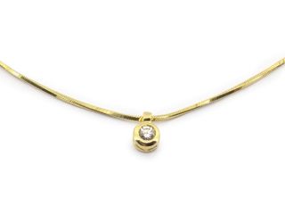 cadena oro 18k con piedra 21cm