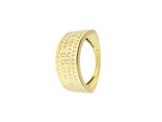 anillo oro 18k con piedra con circonita t. 11 (16,24 mm)