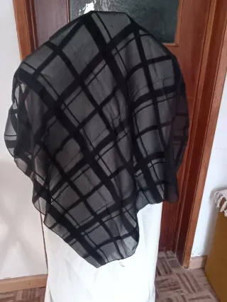 Grande Lenço Xadrez Preto