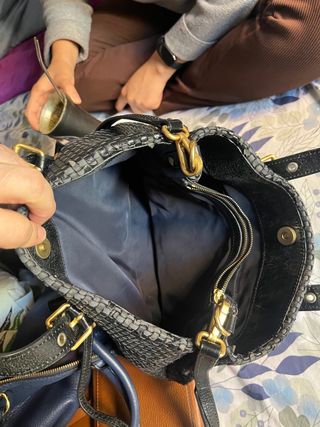 Bolso Bimba y Lola negro tejido