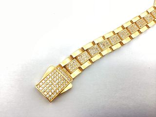 pulsera oro 18k con circonita