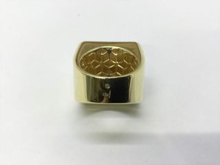 sello oro 18k con piedra con circonita