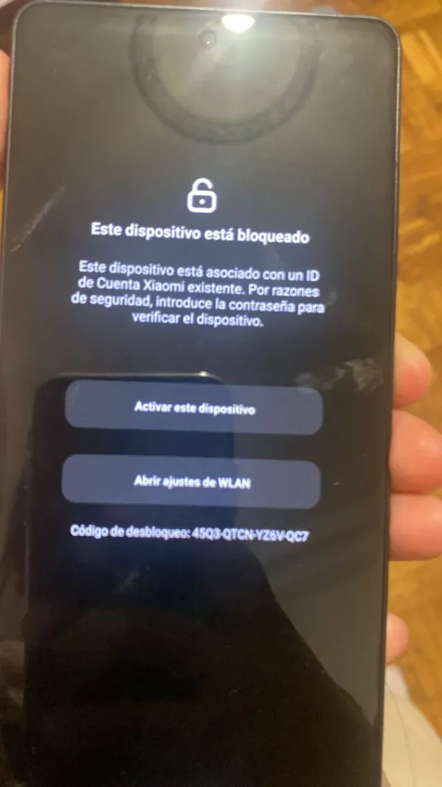 Xiaomi Negro Bloqueado canvio por otro teléfono
