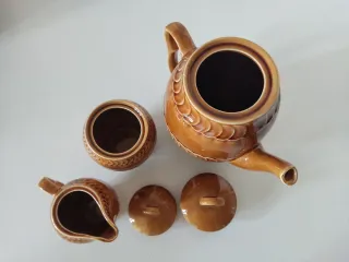 JUEGO CAFÉ VINTAGE CERÁMICA ESMALTADA PAGNOSSIN