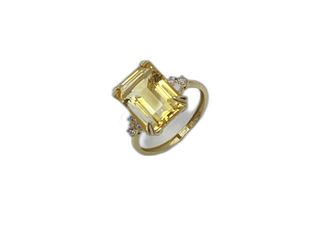 anillo oro 18k con piedra con circonita