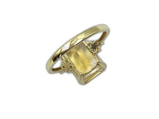 anillo oro 18k con piedra con circonita