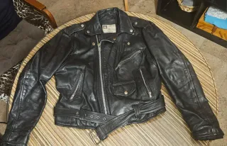 Chaqueta de cuero motera vintage