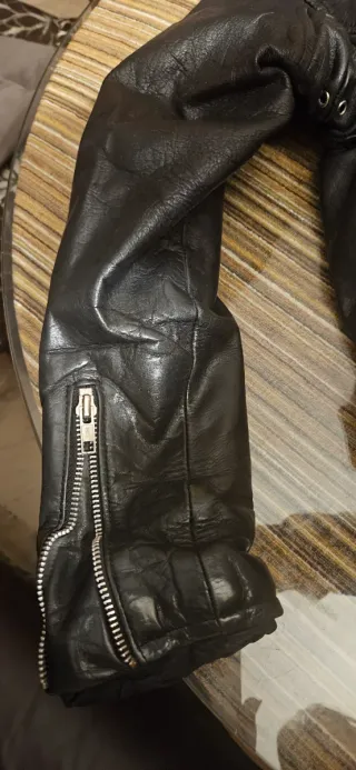 Chaqueta de cuero motera vintage