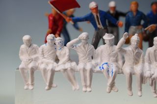 Scalextric figuras humanas, público, espectadores. Originales.