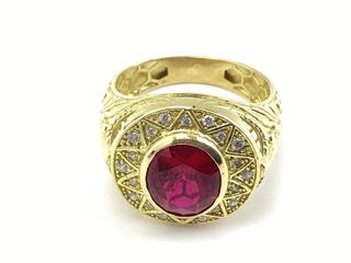 sello oro 18k con circonita t. 27 (21,33 mm)