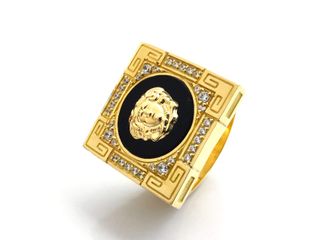 sello oro 18k con piedra con circonita