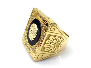 sello oro 18k con piedra con circonita