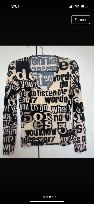 Top Vintage Estampado Letras