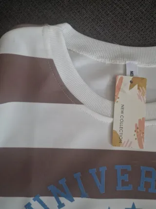 Sudadera rayas marrón y beige University Boston 68