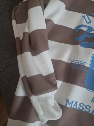 Sudadera rayas marrón y beige University Boston 68