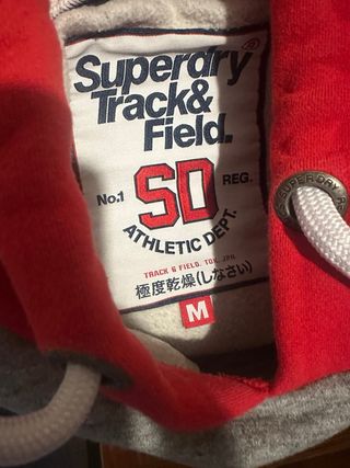 Sudadera Superdry Gris y Roja