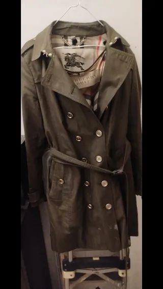 Gabardina Burberry Verde with chaleco