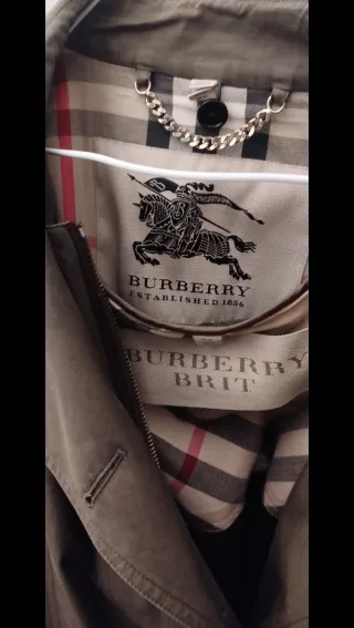 Gabardina Burberry Verde with chaleco