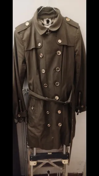 Gabardina Burberry Verde with chaleco