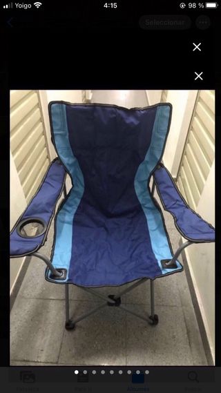 Silla plegable camping acolchada