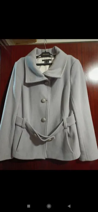 Abrigo de invierno gris mujer