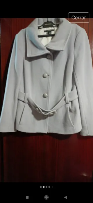 Abrigo de invierno gris mujer