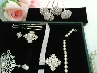 Aderezo Fallera Niña Plata y Perlas