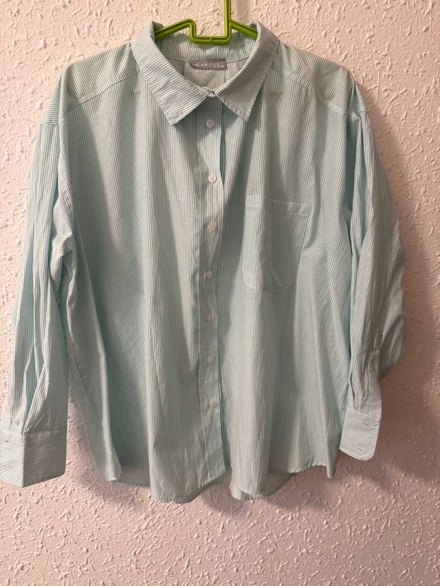 Camisa de Mujer LAN KISS Raya Verde Talla XXL