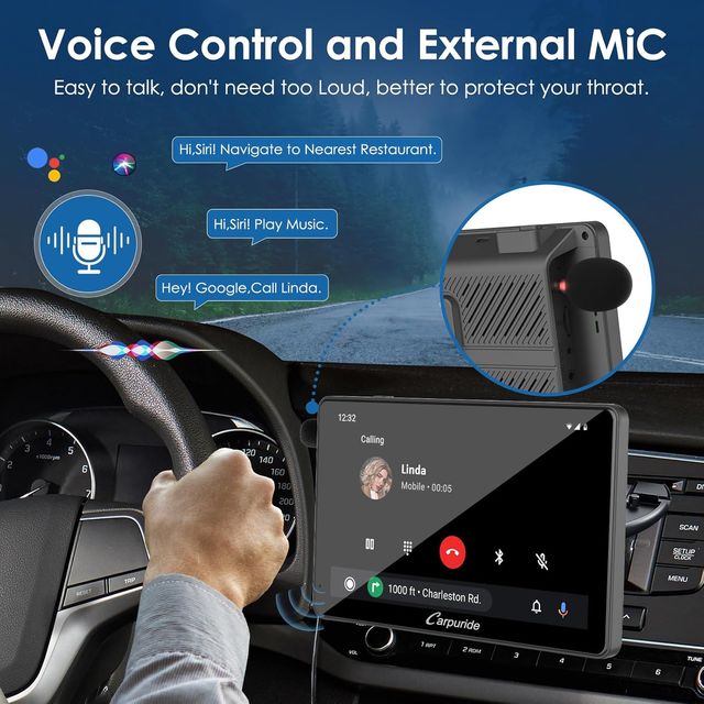 Pantalla Carpuride Inalámbrica Android Auto CarPla