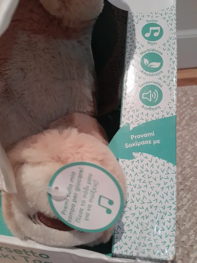 Oso interactivo peluche Baby Gund cucu (ITALIANO)