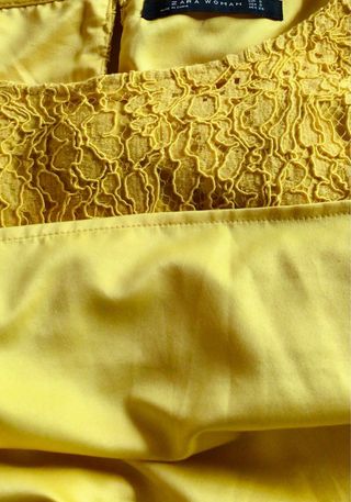 Abito Zara Pizzo Giallo Taglia S nuovo