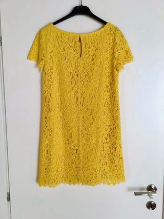 Abito Zara Pizzo Giallo Taglia S nuovo