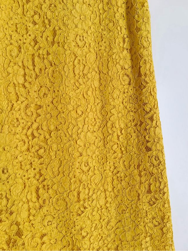 Abito Zara Pizzo Giallo Taglia S