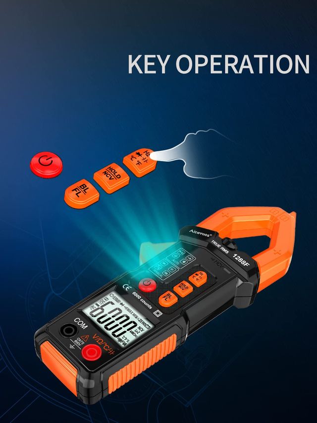 Pinza Amperimétrica Digital Aicevoos 1288F