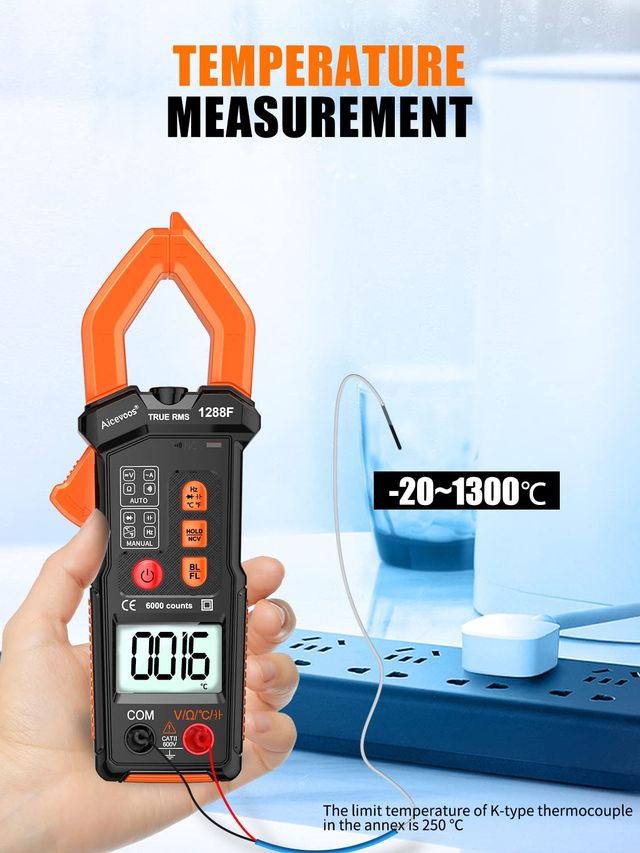 Pinza Amperimétrica Digital Aicevoos 1288F