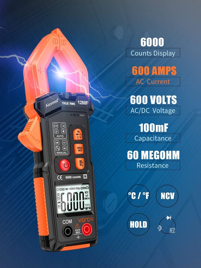 Pinza Amperimétrica Digital Aicevoos 1288F